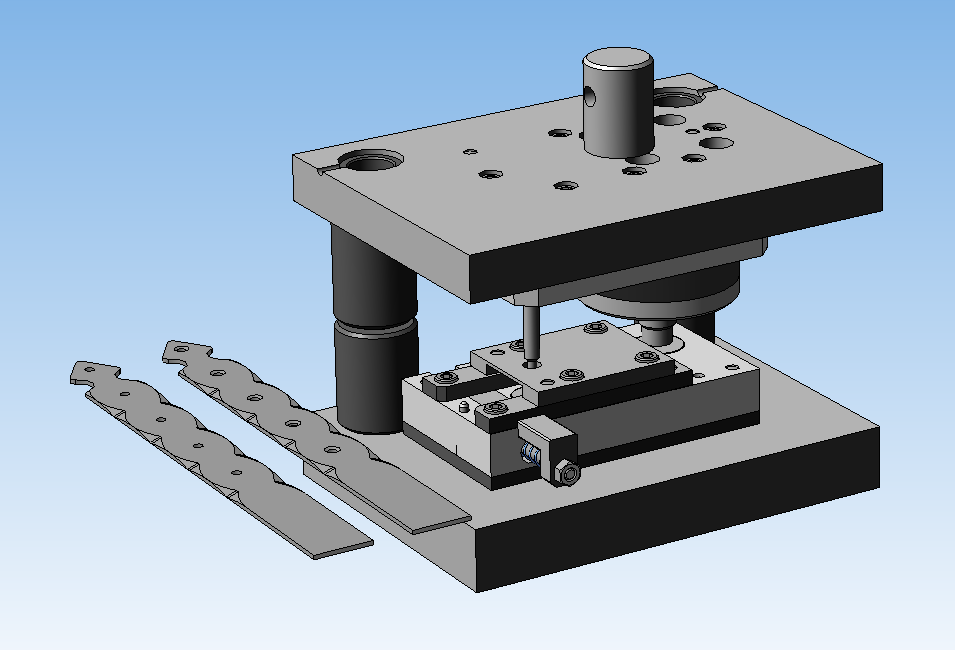 打孔和倒角冲压模具